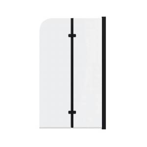 Шторка на ванну Watersense Nancy W00216 профиль черный матовый, стекло прозрачное, 80x140