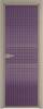 Межкомнатная дверь Profil Doors 2 AX цвет профиля Никель матовый, стекло безопасное 6 мм мору фиолетовое 700x2000