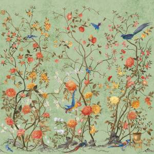 Бесшовные Eco обои Ortograf Flora 31246 Spring melody green Гладь ОЕ-Р2