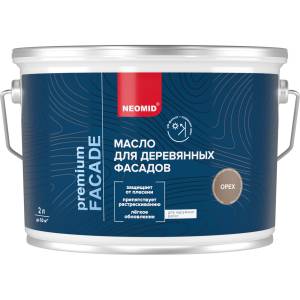 Масло для деревянных фасадов Neomid Facade шелковисто-матовое орех 2 л