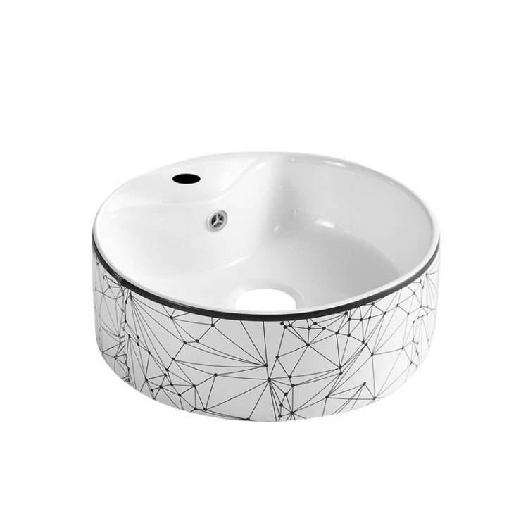 Раковина Point Виктория 41 PN43065WB белая с черным