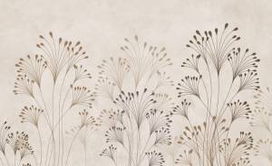 3D Фотообои Artegrafico «Цветущие травы на жемчужном фоне» PL-046 канвас