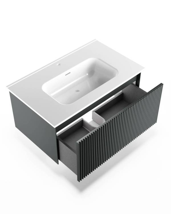 Тумба под раковину La Fenice Terra Grigio 80 серо-зеленый матовый