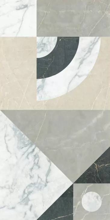Керамогранит La Fenice Velvet Marble 12MBV08D Decoro Frame Line Reactive 3D Rett 60x120