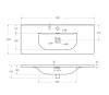 Раковина BelBagno BB-8099-3-100 белый глянцевый, 101x40x17 фото 4