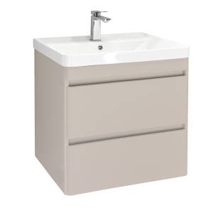 Тумба с раковиной Comforty Енисей-60П2 00-00022356CF серый шёлк