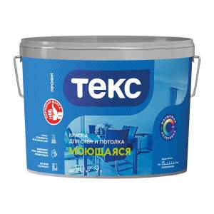 Краска водно-дисперсионная моющаяся Текс Профи база А 9 л