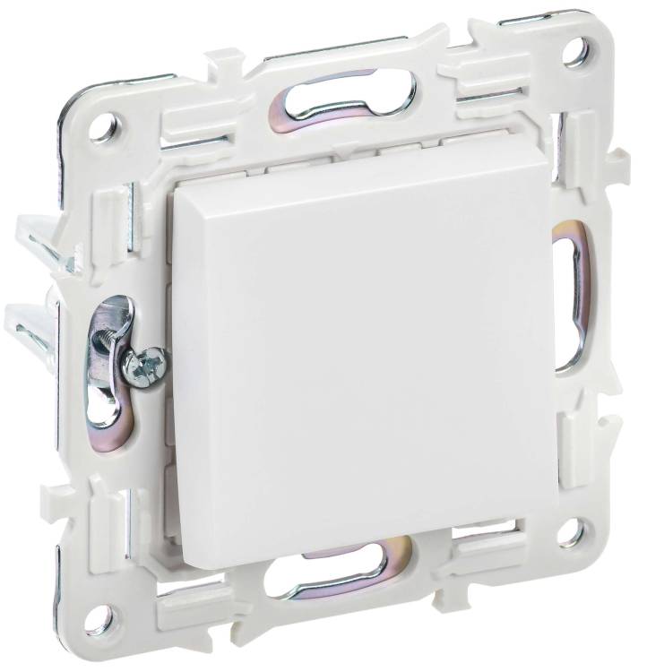 Выключатель 1-клавишный проходной IEK Skandy SK-V12-0-10-K01 арктический белый