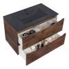 Тумба под раковину Vincea Mia VMC-2MC800RW 800 подвесная, 2 выкатных ящика soft close, R.Wood фото 6
