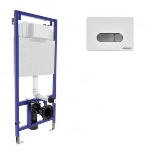 Система инсталляции для унитазов Berges Novum D7 с кнопкой смыва хром