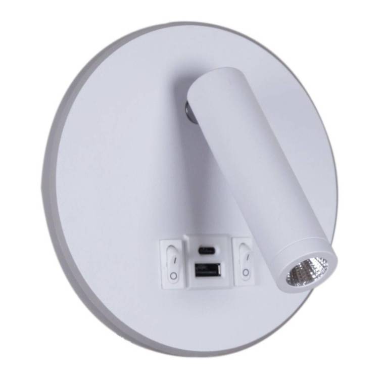 Настенный светильник Reluce 86203-9.2-001KT LED12W+USB WT