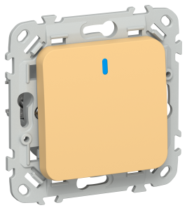 Выключатель 1-клавишный проходной IEK Flite FI-V12-1-10-1-K90 золотарник