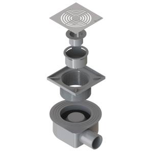 Душевой трап Boheme Smart design 984-15-CR 15x15 см, нерж.сталь хром