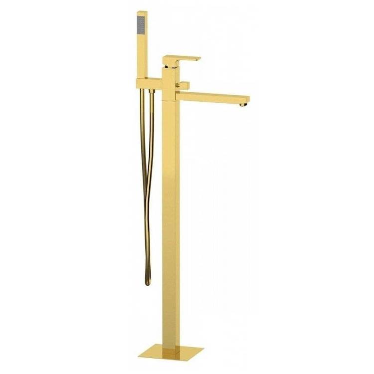 Смеситель для ванны Remer Absolute AU08DO напольный, золотой глянцевый
