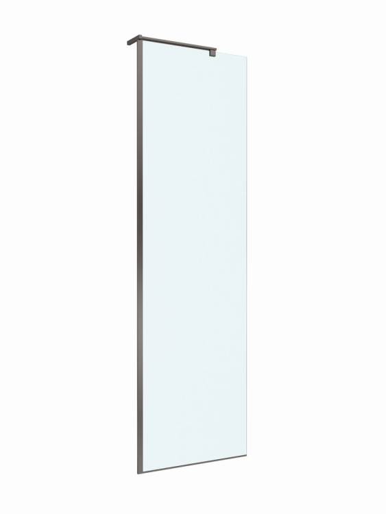 Душевая перегородка BelBagno UNO-L-1-TB-70-C-GM профиль оружейная сталь, стекло прозрачное, 70x200