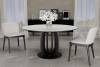 Стол Bradex Home Korfu RF 0654 керамогранит светлый мрамор с чёрной ножкой 100x100x75 фото 11