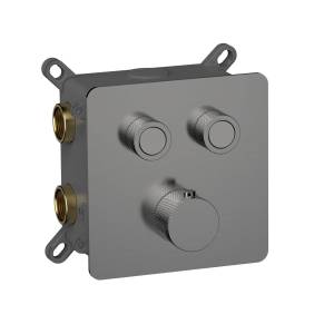 Термостатический смеситель AQUAme AQM8811GM с регулировкой напора, с внутренней частью, металл