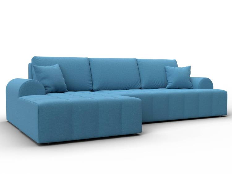 Диван угловой Лига Диванов Лига-080 134743L Голубой