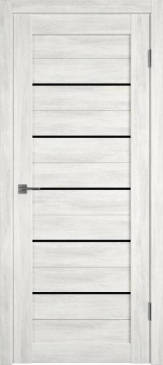 Межкомнатная дверь Владимирская Фабрика Дверей Atum 5 Nord Vellum стекло Black Gloss 700x2000