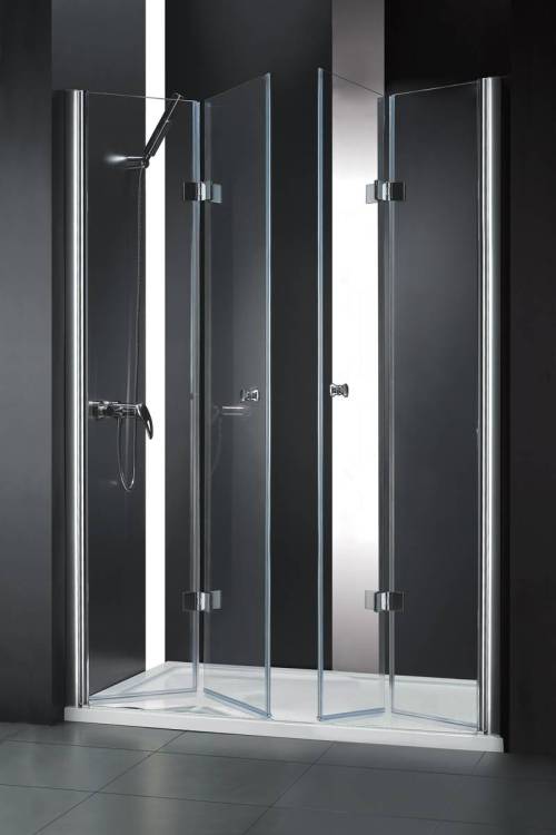 Душевая дверь в нишу Cezares ELENA-W-BS-22-160-C-Cr профиль хром, стекло прозрачное, 160x195
