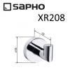 Крючок SAPHO X-ROUND, одинарный, 55x55x70 мм, хром фото 3