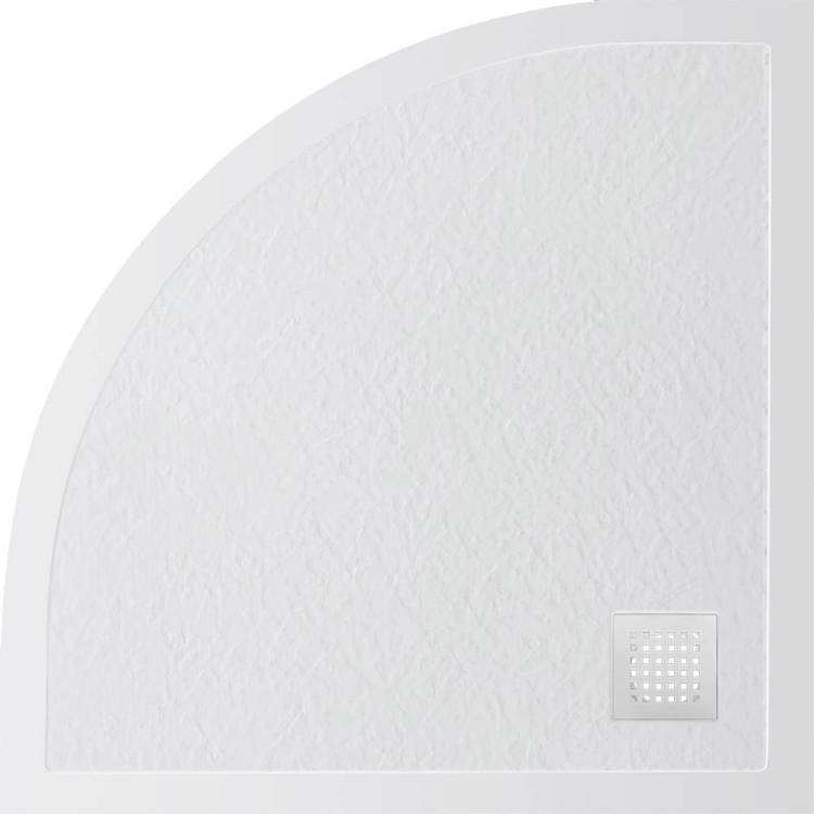 Поддон для душа BelBagno Uno TRAY-MR-UNO-R-90-550-35-W-BO с сифоном и белой матовой декоративной накладкой, 90x90