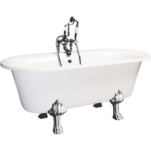 Ванна из искусственного камня Фэма Феррара 2 170x80 с ножками хром