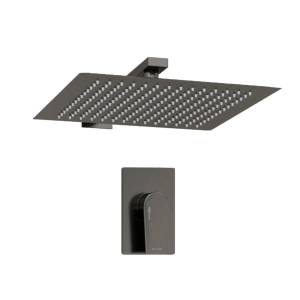 Душевой комплект Wasserkraft A84182 с верхней душевой насадкой, оружейная сталь, встраиваемый