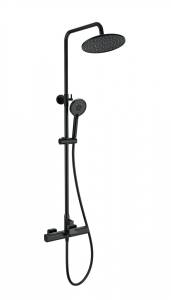 Душевая стойка Wonzon & Woghand WW-C3017-A-MB с термостатом, черный