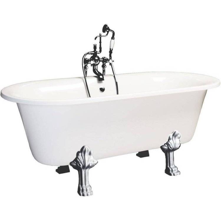 Ванна из искусственного камня Фэма Феррара 2 170x80 с ножками хром