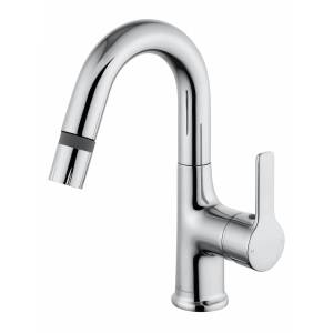 Смеситель для раковины Wonzon & Woghand WW-FE01L212-CR с выдвижным изливом, хром