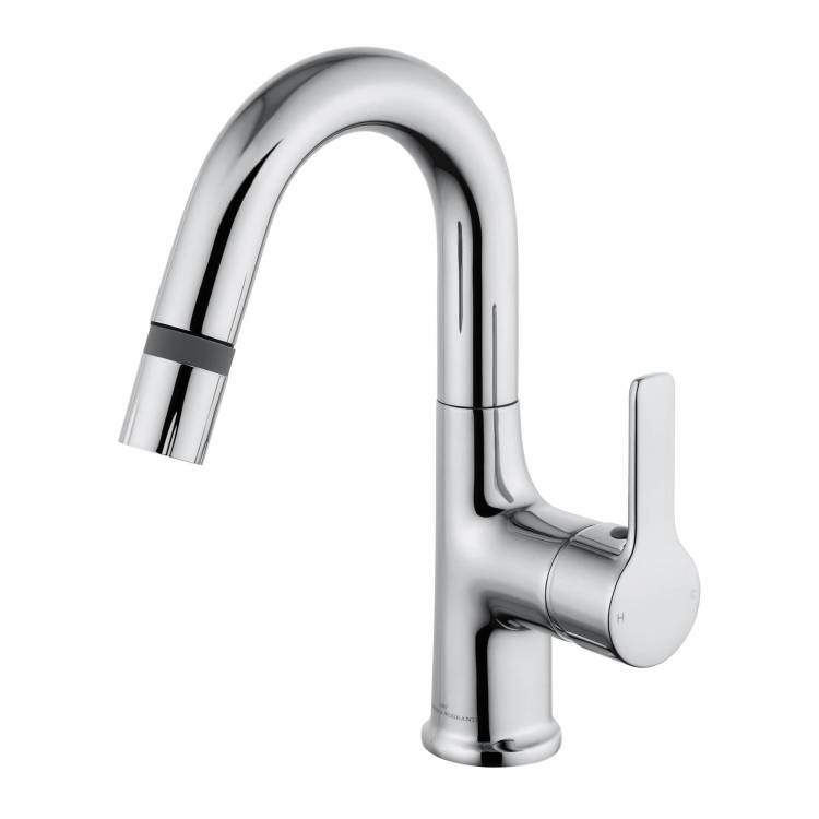 Смеситель для раковины Wonzon & Woghand WW-FE01L212-CR с выдвижным изливом, хром