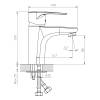 Смеситель для умывальника Decoroom DR70 DR70011 одноручный для умывальника монолитный Хром фото 2