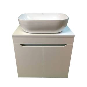 Тумба с раковиной Sintesi STL.W7019_SIN-LVB-APP-403 подвесная, белый глянцевый