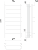 Полотенцесушитель Terminus Евромикс квадро П8 40x85, электрический фото 3