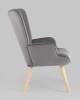 Кресло Stool Group Хью QH-8901K HLR-20 серый, велюр фото 3