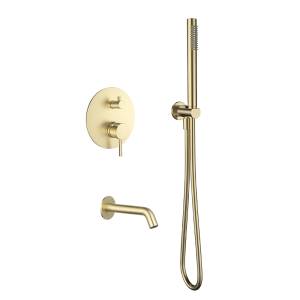 Душевой комплект AQUAme AQM8406BG золото шлифованное