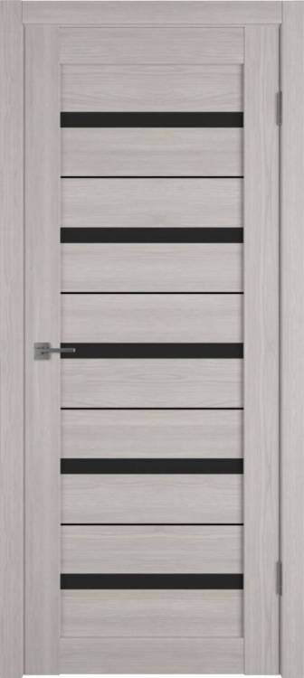 Межкомнатная дверь Владимирская Фабрика Дверей Atum Al 7 Stone Oak стекло Black Gloss BM 600x2000