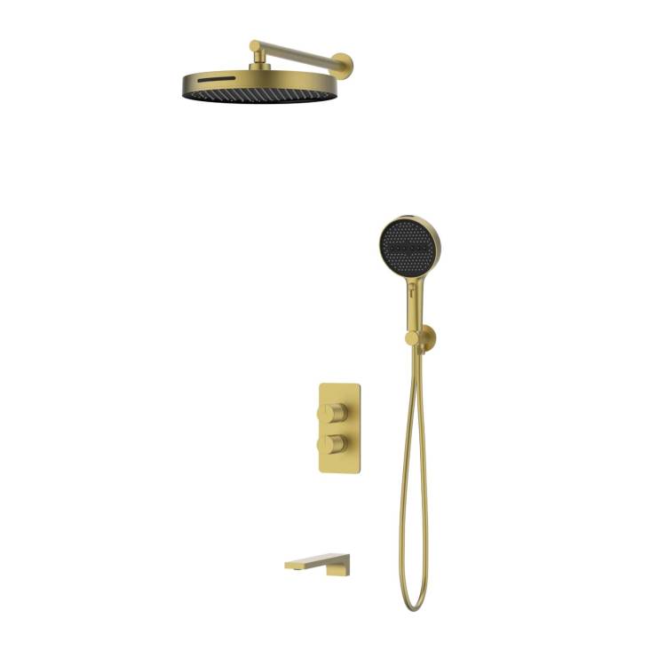 Душевой комплект Vincea Domus VSFW-5DM1BG золотой брашированный, встраиваемый
