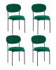 Набор из 4 стульев Stool Group Бриф DD AV 477-C69-K477NEW-9005-K X4 зеленый, велюр