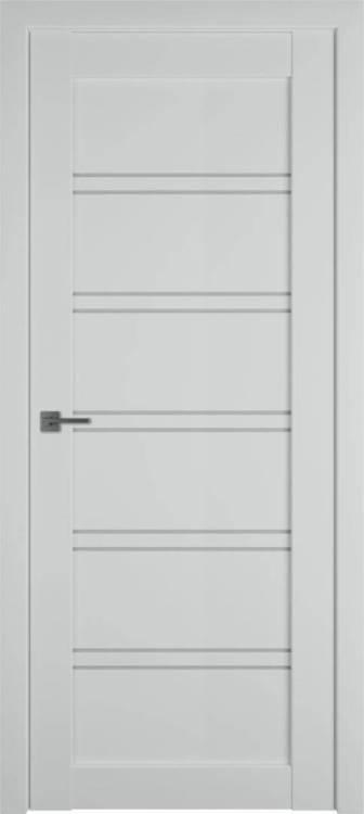 Межкомнатная дверь Владимирская Фабрика Дверей Emalex 28 Emalex Steel стекло White Cloud 900x2000