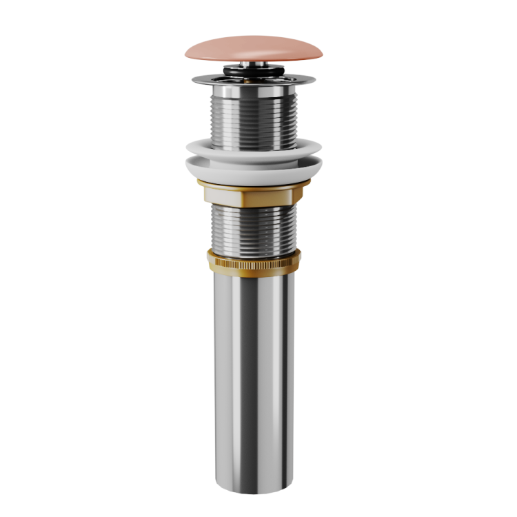 Донный клапан для раковины D&K DC9004 клик-клак, розовый