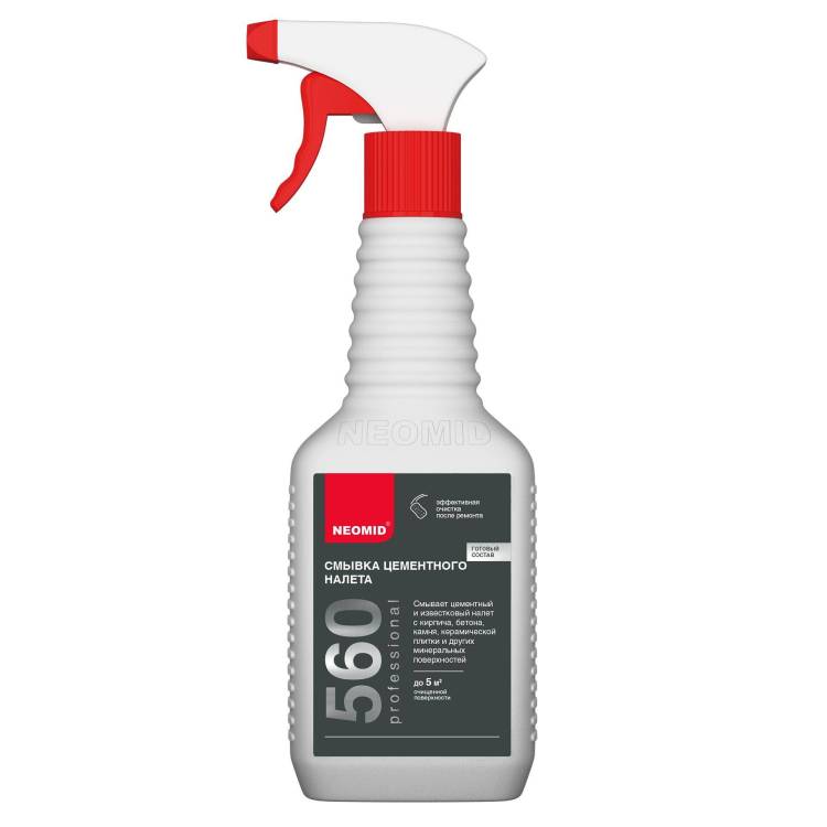 NEOMID 560 СМЫВКА строительных и бытовых загрязнений, готовый раствор спрей (0,5л)
