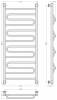 Полотенцесушитель водяной Сунержа Элегия+ 30-0205-1250 Матовый белый, 120x50 фото 3