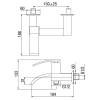 Смеситель для ванны Jacuzzi Glint IQCR105JAPI с поворотным держателем, хром фото 3