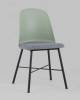 Набор из 2 стульев Stool Group Shell 8336 greyish green 70077 X2 серо-зеленый, с мягким сиденьем фото 2