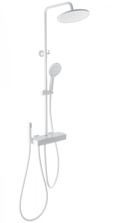 Душевая стойка Wonzon & Woghand WW-B3580-MW с термостатом, белый