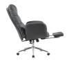 Кресло компьютерное Stool Group TopChairs Solid DD-004-OT grey серый, с оттоманкой фото 3