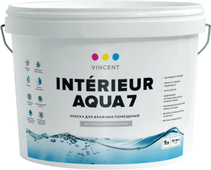 VINCENT INTERIEUR AQUA I 7 краска для влажных помещений, шелковисто матовая, база A (0,8л)