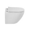 Унитаз подвесной BelBagno Sfera-R BB046CHR/SC безободковый, с сиденьем микролифт, белый фото 5